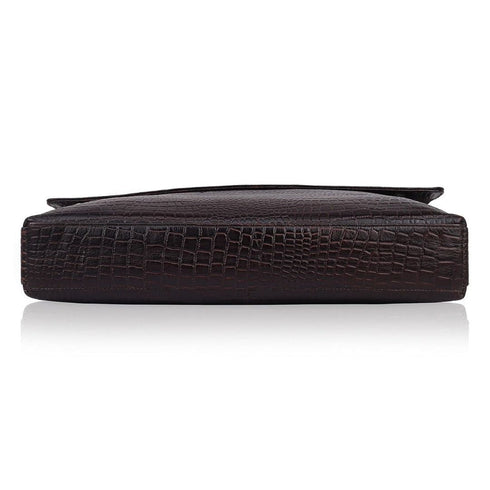 Vinay Flap Genuine Leather Slim Laptop Bag/ Office Bag Hive